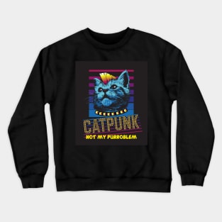 Punky cat Crewneck Sweatshirt